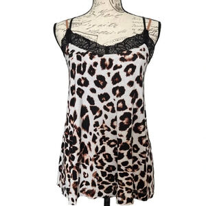 Soma Animal Print Tank Cami Romantic Lounge Size Medium
